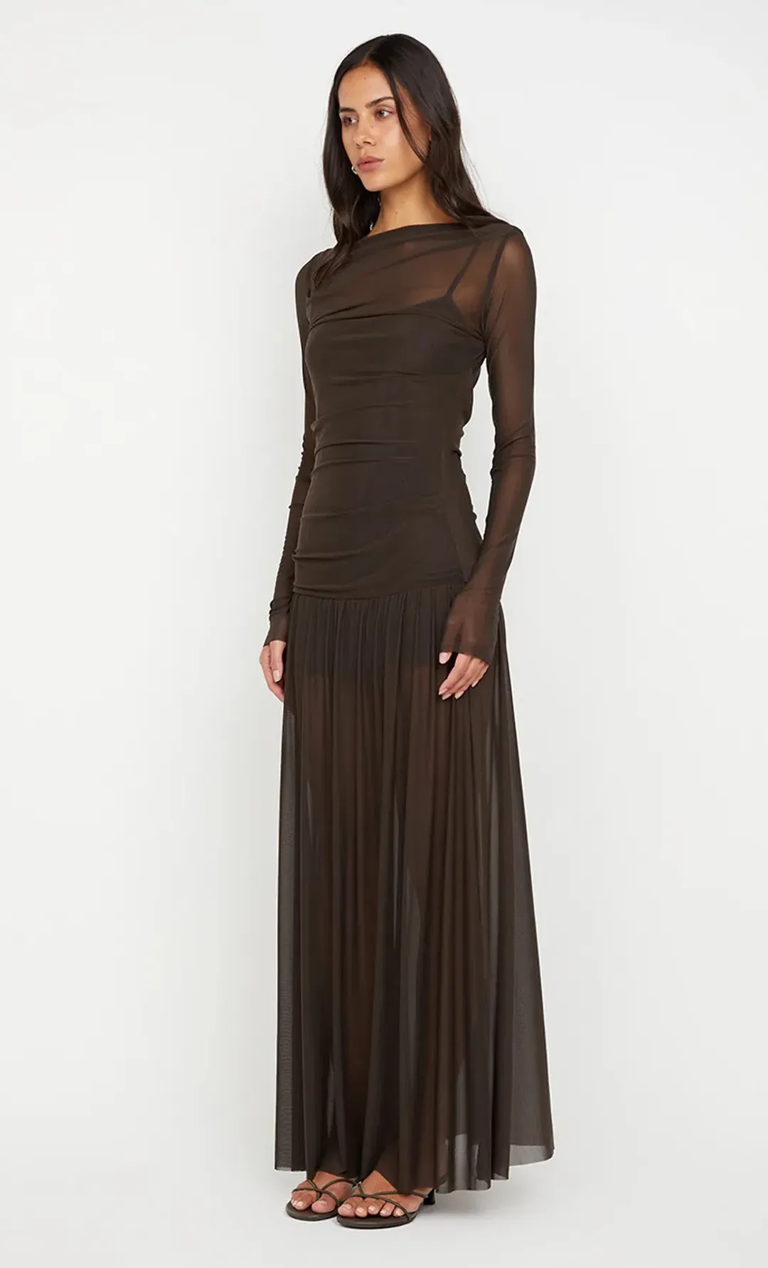 Bec & Bridge Blaine Long Sleeve Maxi Dress Cedar Size 12 for rent on The Volte - main image