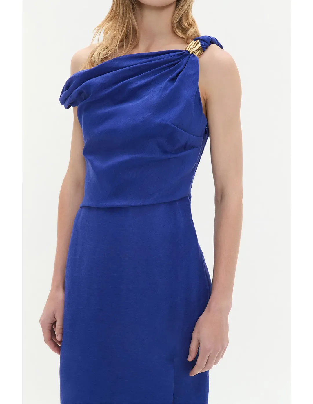 Aje Bridgette Midi Dress Cobalt Blue Size 12 for rent on The Volte - main image