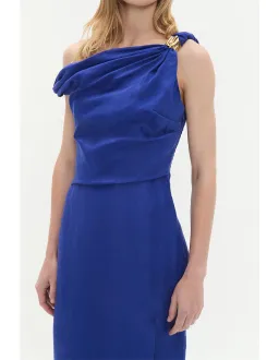 Aje Bridgette Midi Dress Cobalt Blue Size 12 for rent on The Volte - image 2