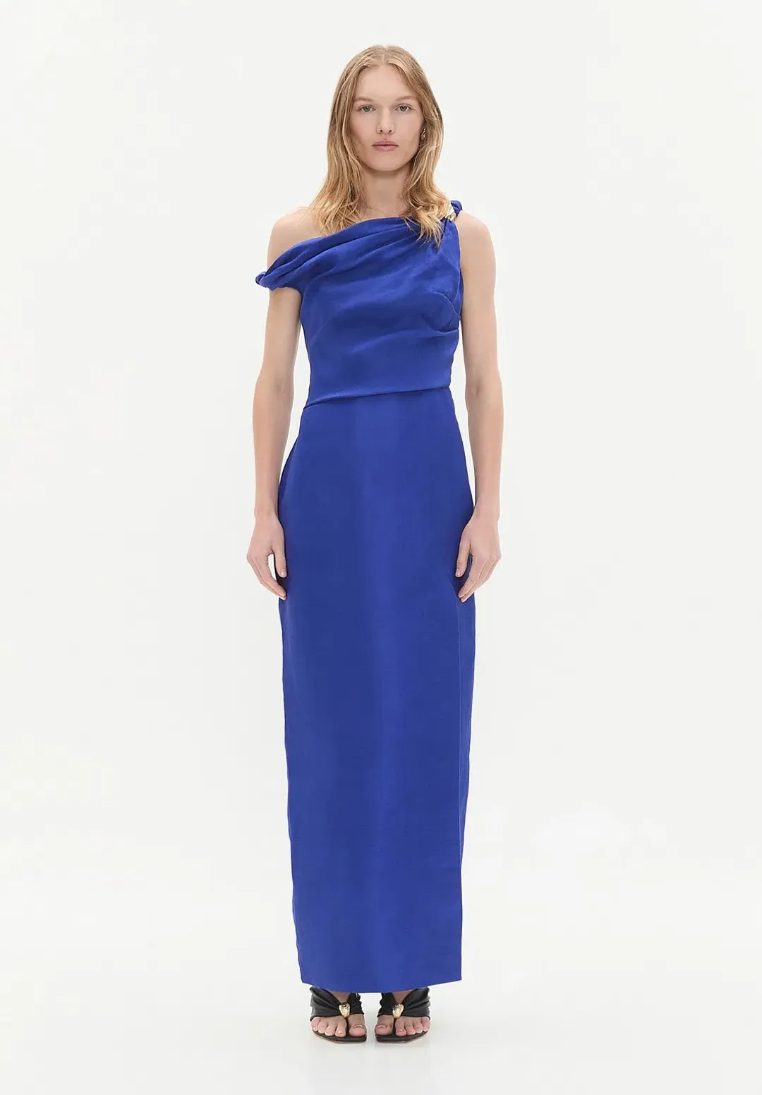 Aje Bridgette Midi Dress Cobalt Blue Size 12 for rent on The Volte - main image