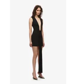 MISHA Jennifer Cupro Mini Dress , Black Size 6/XS for rent on The Volte - image 2