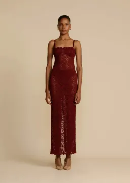 Arcina Ori Margot Maxi Dress in Red Wine Size AU 8 for rent on The Volte - image 1
