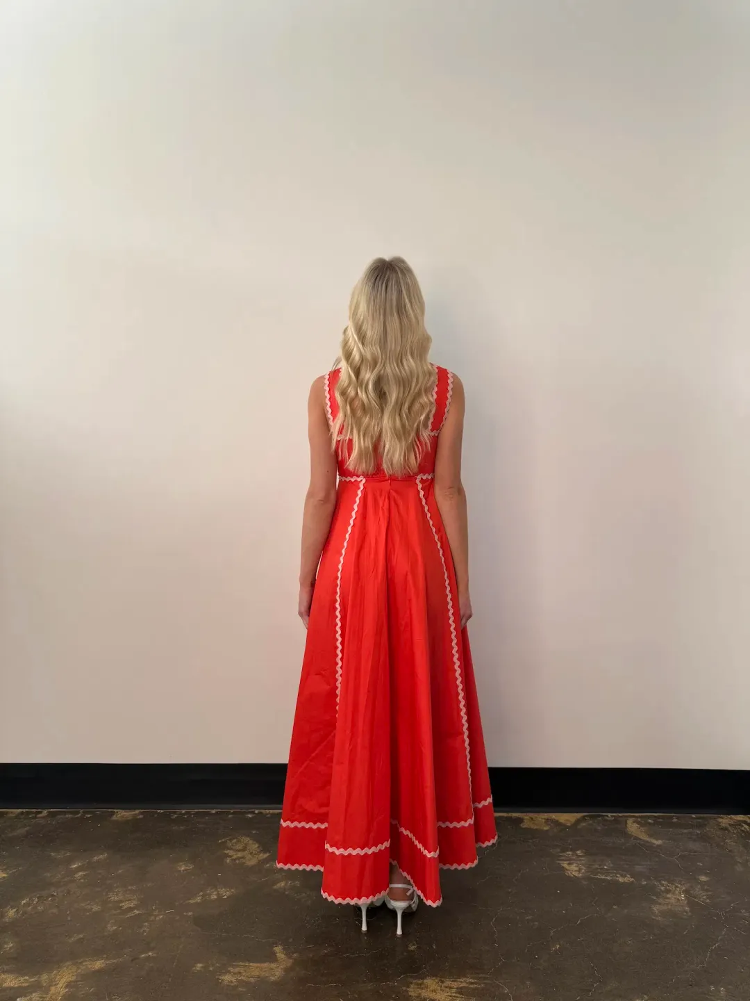 Alemais Contessa Summer Midi Dress Orange Print Size 6 for rent on The Volte - main image