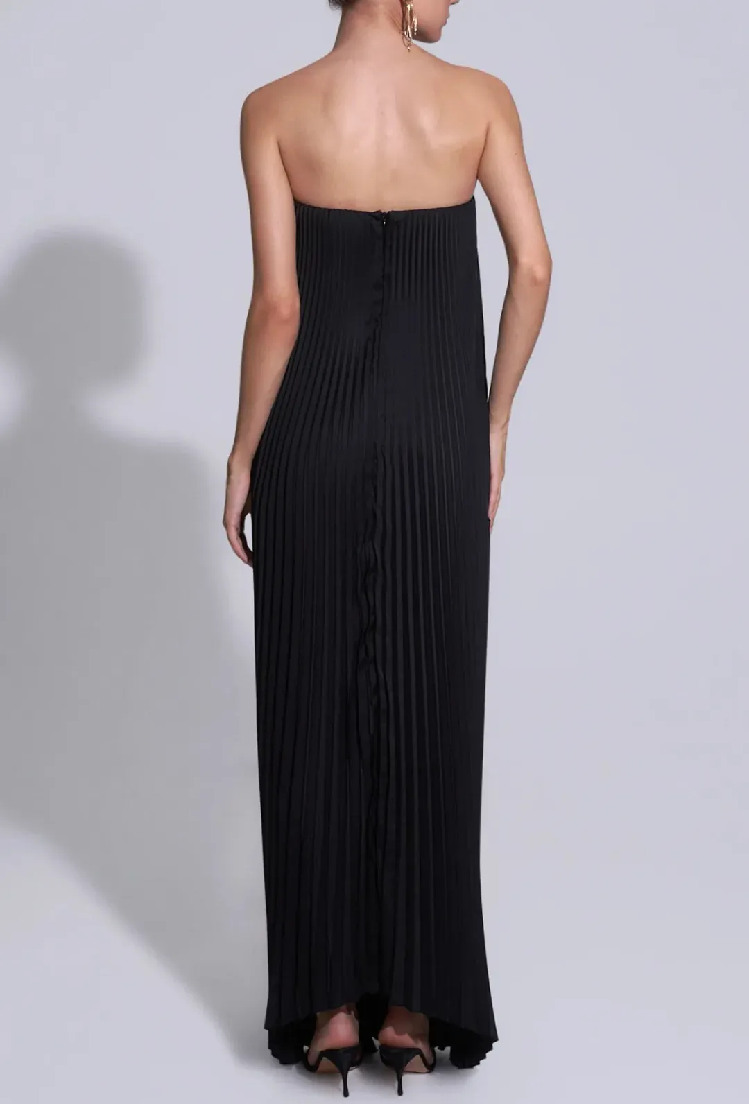L'Idee Black Tie Gown Dress Noir Black Size 8 for rent on The Volte - main image