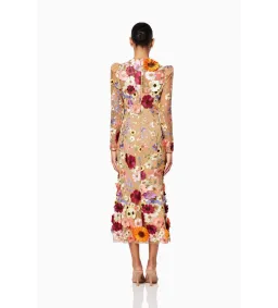Elliatt Shannon 3D Floral Midi Dress In Pink Size S / AU 8 for rent on The Volte - image 3