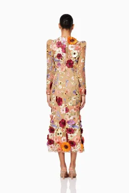Elliatt Shannon Floral Midi Dress In Pink Size M / AU 10 for rent on The Volte - image 2