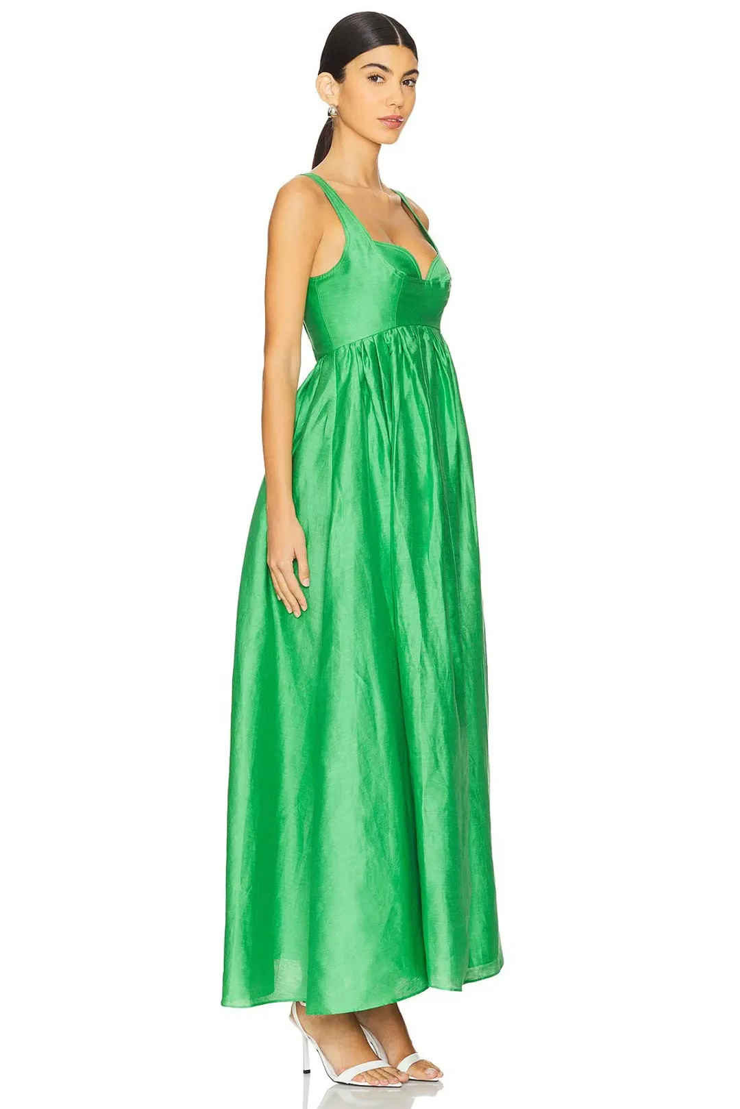 Acler Sandgate Maxi Dress Shamrock Green Size AU 12 for rent on The Volte - main image