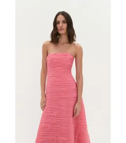 Aje Soundscape Maxi Dress in Guava Pink Size AU 6 for rent on The Volte - image 2