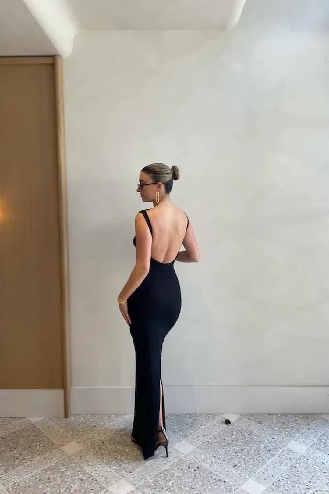 Effie Kats Verona Maxi Gown in Black Size AU 6 for rent on The Volte - main image