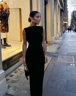 Effie Kats Verona Maxi Gown in Black Size AU 6 for rent on The Volte - image 7