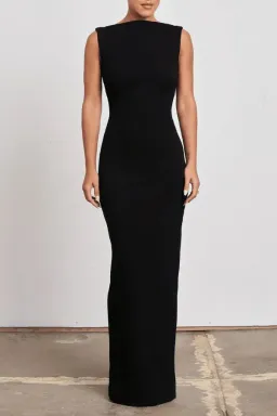Effie Kats Verona Maxi Gown in Black Size AU 6 for rent on The Volte - image 2