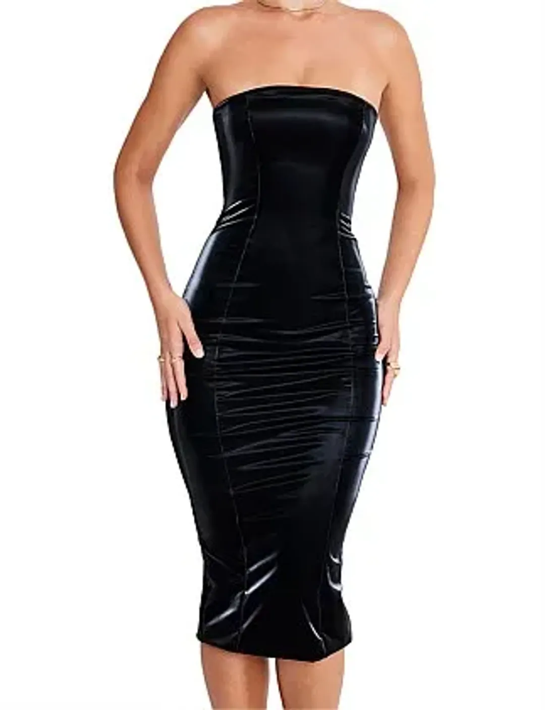 Mistress Rocks Lace Up Back Midi Dress Size 10/S for rent on The Volte - main image