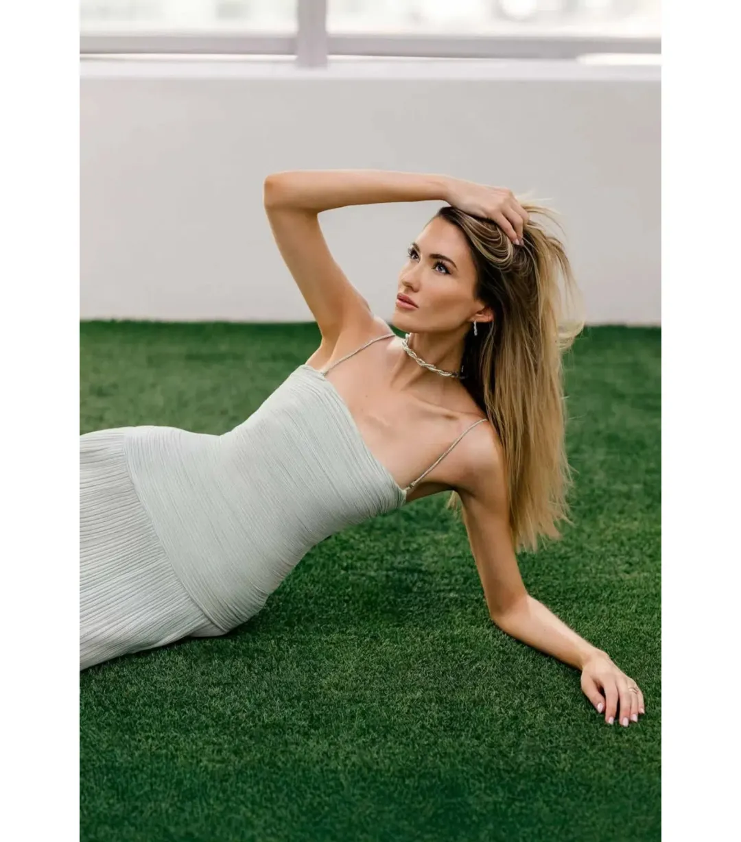 Manning Cartell Royal Debut Maxi Dress in Sage Green Size  AU 8 for rent on The Volte - main image