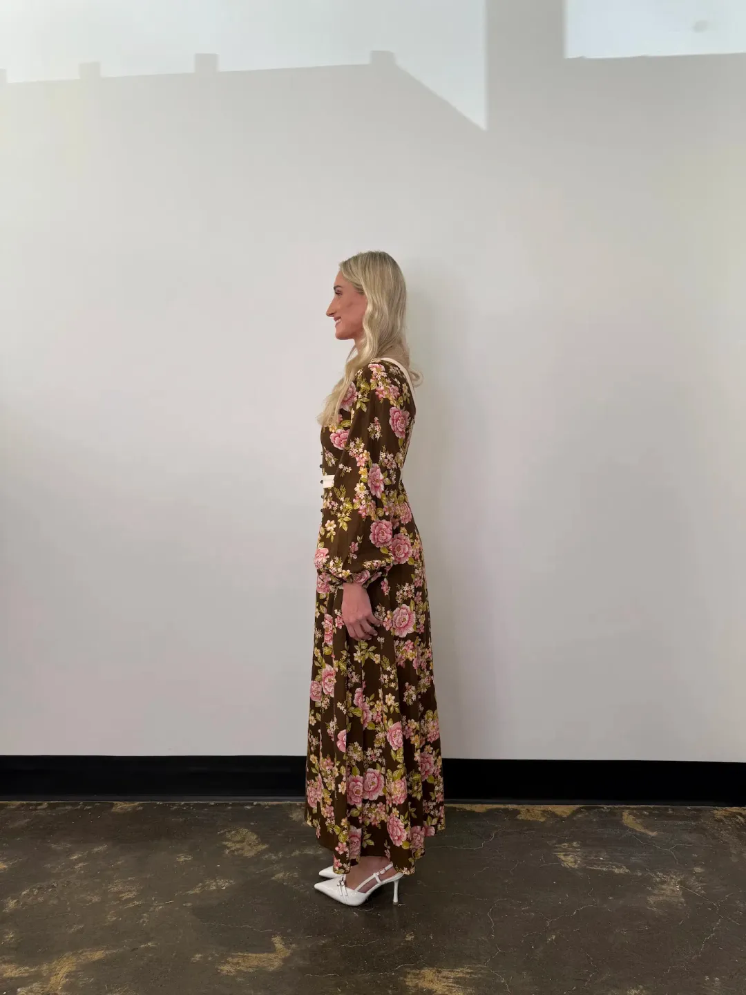 BOHEMIAN TRADERS JULIET SCOOP NECK MIDI / CHOCOLATE / SIZE 8 for rent on The Volte - main image