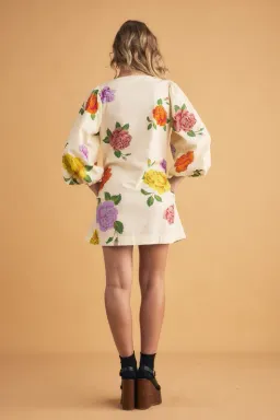 Bohemian Traders Rosetta Mini Dress Cream Size AU 14 for rent on The Volte - image 3