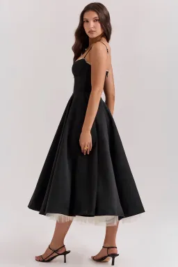 House Of CB Mademoiselle Black Tulle Midi Dress Size AU 8 for rent on The Volte - image 3