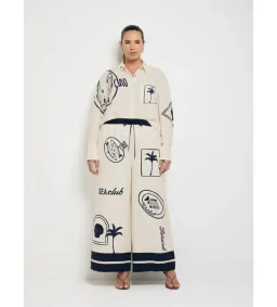 Sheike Sea Club Set Shirt & Pants Set Print Size AU 10 for rent on The Volte - image 1