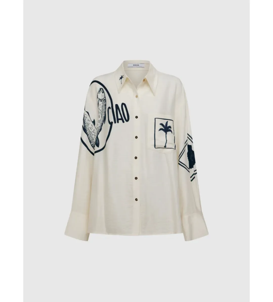 Sheike Sea Club Set Shirt & Pants Set Print Size AU 10 for rent on The Volte - main image