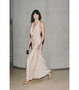 Manning Cartell Charmed Cowl Slip Maxi Dress Champagne Size AU 8 for rent on The Volte - image 4