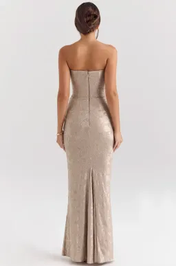 House of CB Persephone Gold Strapless Corset Maxi Dress Size M / AU 10 for rent on The Volte - image 2
