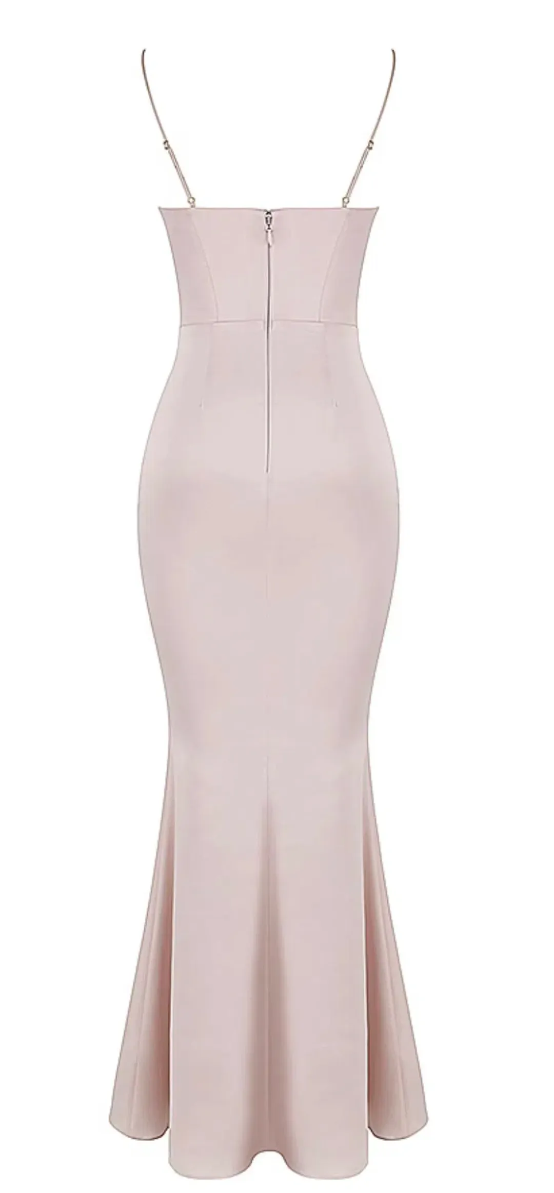 House of CB Olivette Crystal Satin Corset Maxi Dress Pink Size AU 14 for rent on The Volte - main image