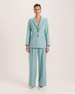 Saba Suki Classic Blazer Seafoam Size 12  for rent on The Volte - image 1