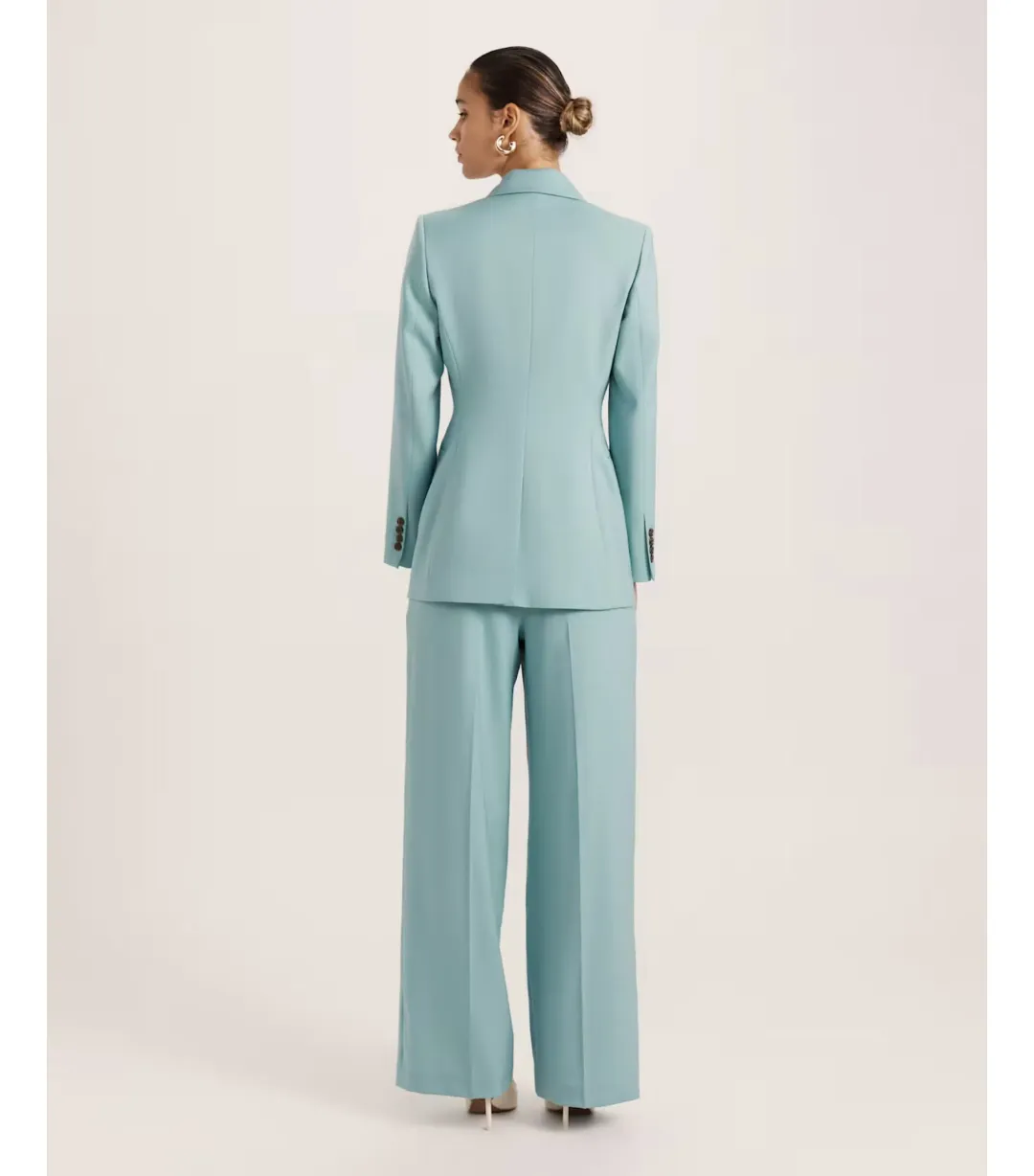 Saba Suki Classic Wool Blazer in Seafoam Size AU 12   for rent on The Volte - main image