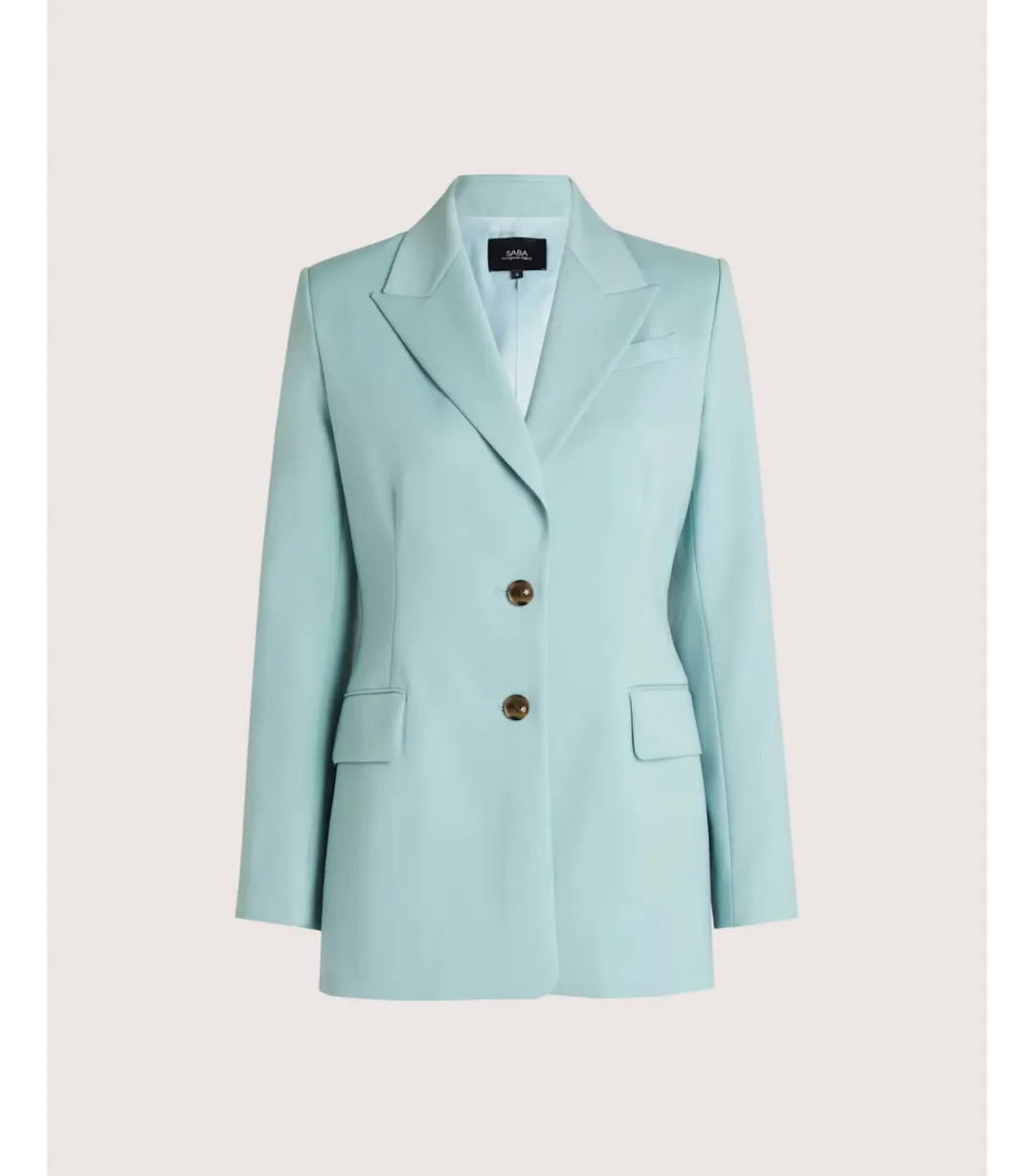 Saba Suki Classic Wool Blazer in Seafoam Size AU 12   for rent on The Volte - main image