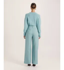 Saba Suki Wide Leg Wool Pants in Seafoam size AU12 for rent on The Volte - image 3
