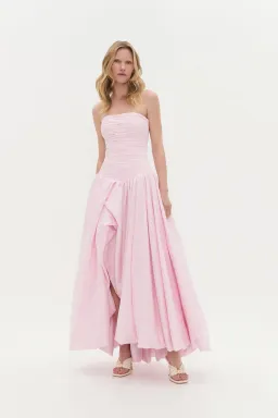 Aje Violette Bubble Hem Maxi Dress Pastel Pink Size 8 for rent on The Volte - image 1