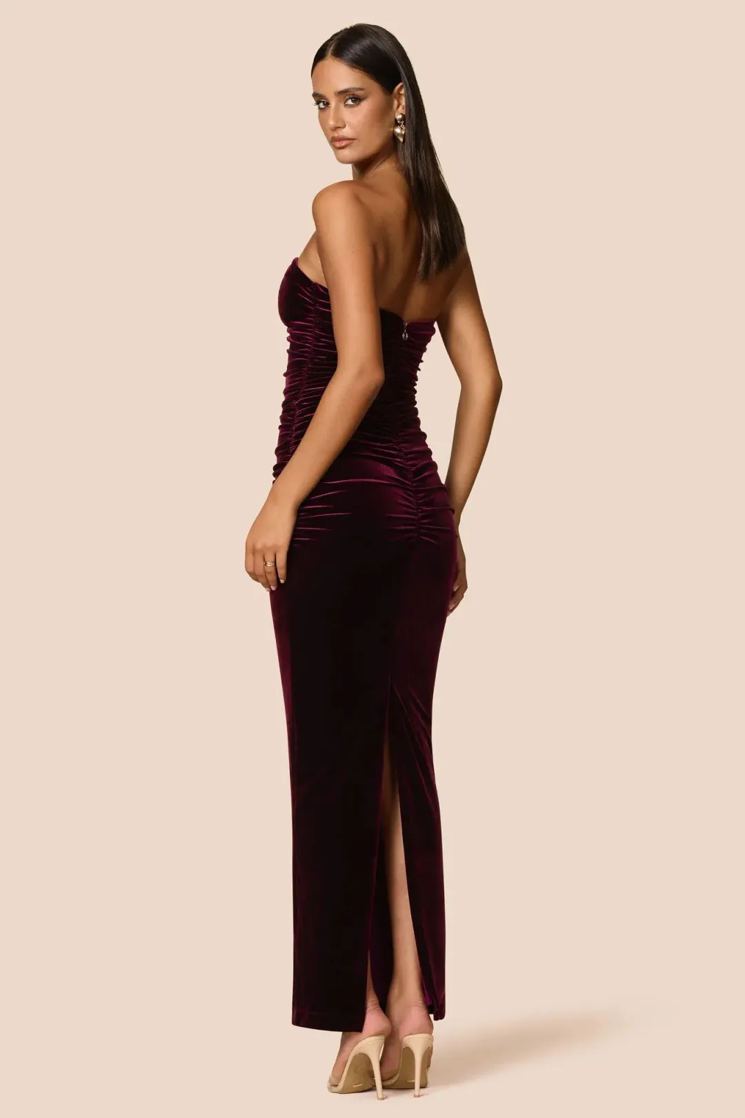 Love Nookie Nina Gown in Mulberry Size AU8 for rent on The Volte - main image
