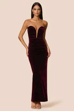 Love Nookie Nina Gown in Mulberry Size AU8 for rent on The Volte - image 2