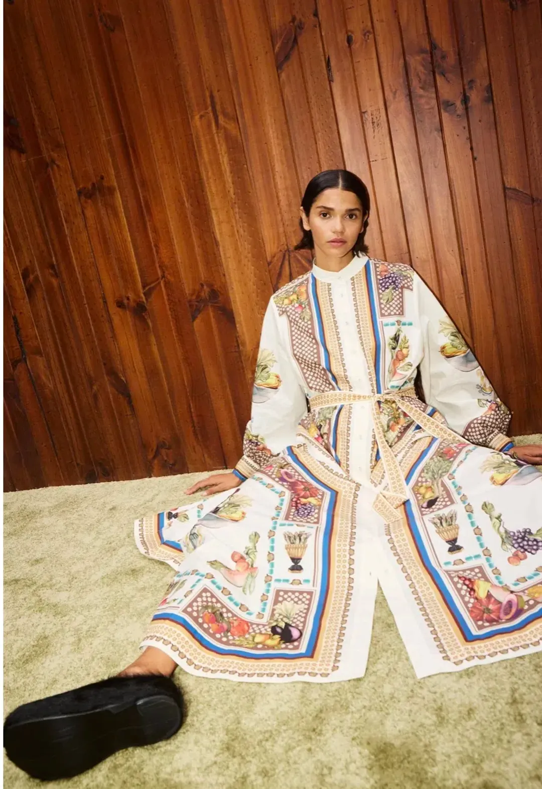 Alemais Mercado Shirt Dress in Print Size AU12 fits 14 too for rent on The Volte - main image