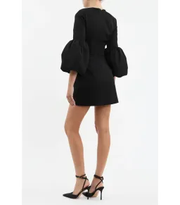 Rebecca Vallance Augustine Long Sleeve Mini Dress Black Size AU 8  for rent on The Volte - image 4