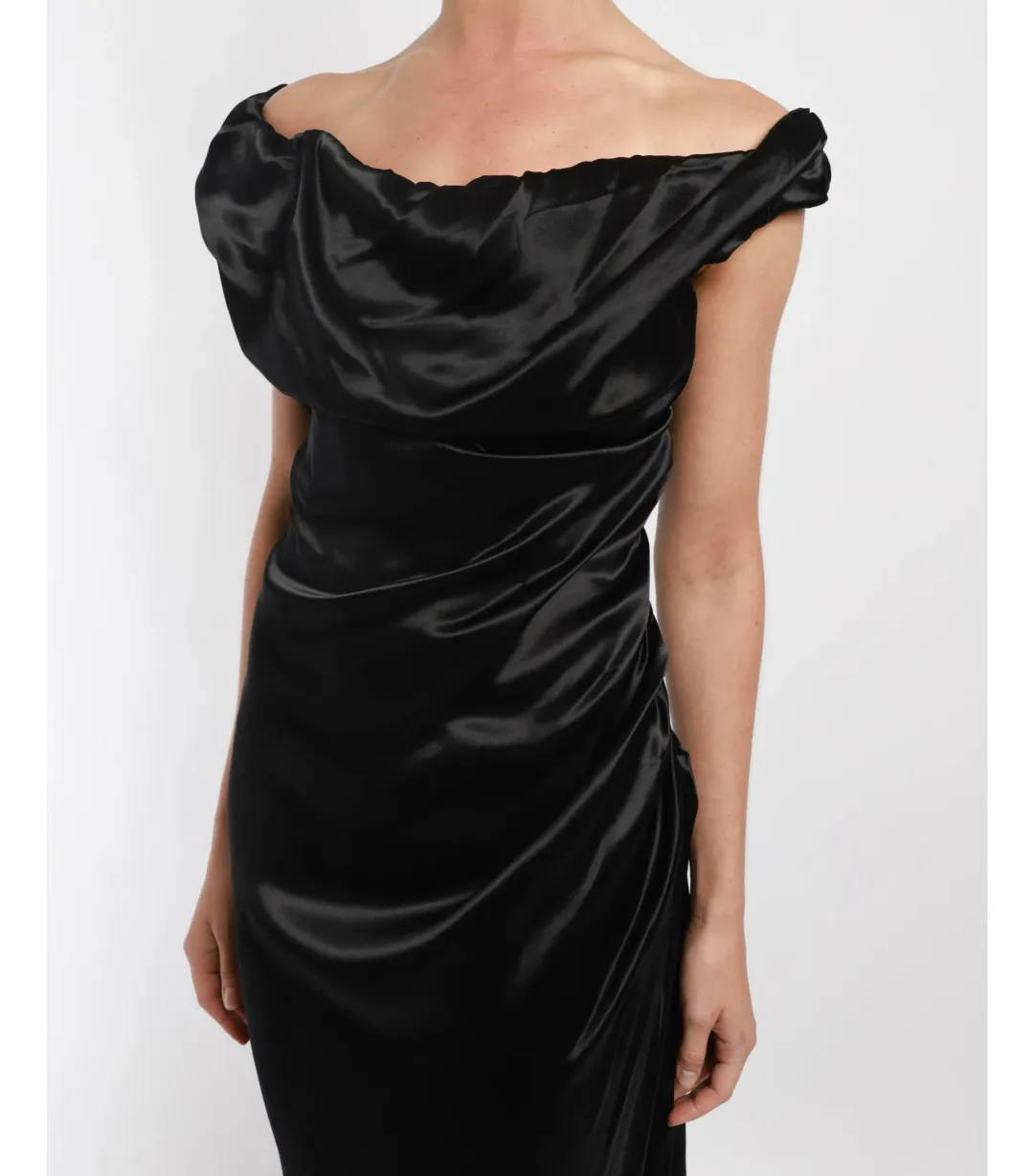 Vivienne Westwood Long Ginnie Pencil Maxi Dress Black Size AU 10 for rent on The Volte - main image