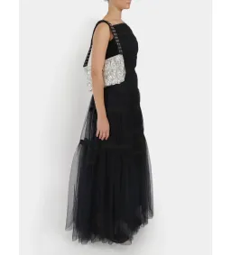 Molly Goddard Soft Tulle Astrid Maxi Dress Navy Size 10 for rent on The Volte - image 2