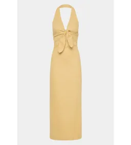 Sir the Label Carlotta Tie Midi Dress Raffia Size AU 10 for rent on The Volte - image 6