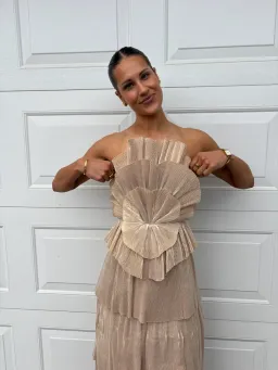 Aje Kyra Gown Gold Size AU 6 for rent on The Volte - image 2