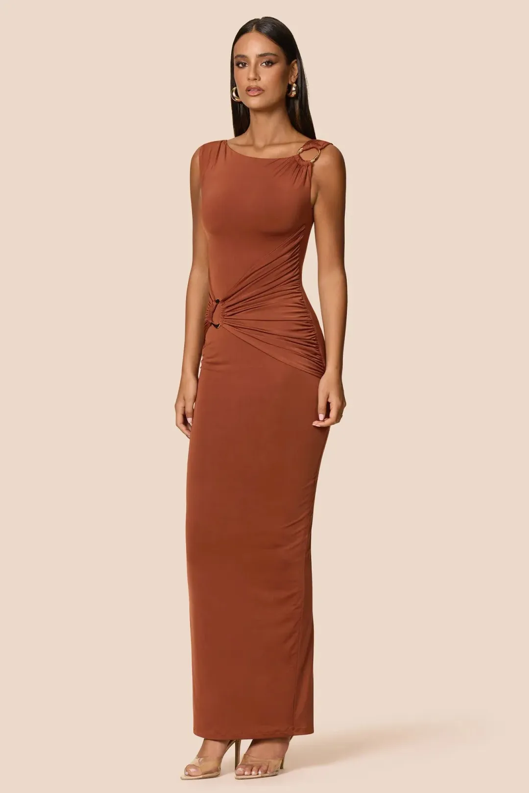 Love Nookie Kaia Maxi Dress Clay  Size 10 for rent on The Volte - main image