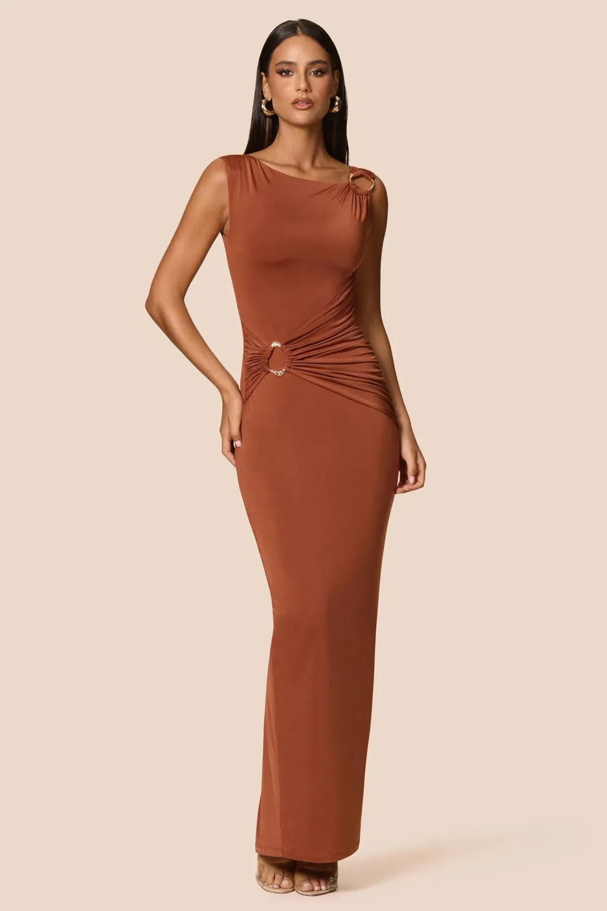 Love Nookie Kaia Maxi Dress Clay  Size 10 for rent on The Volte - main image