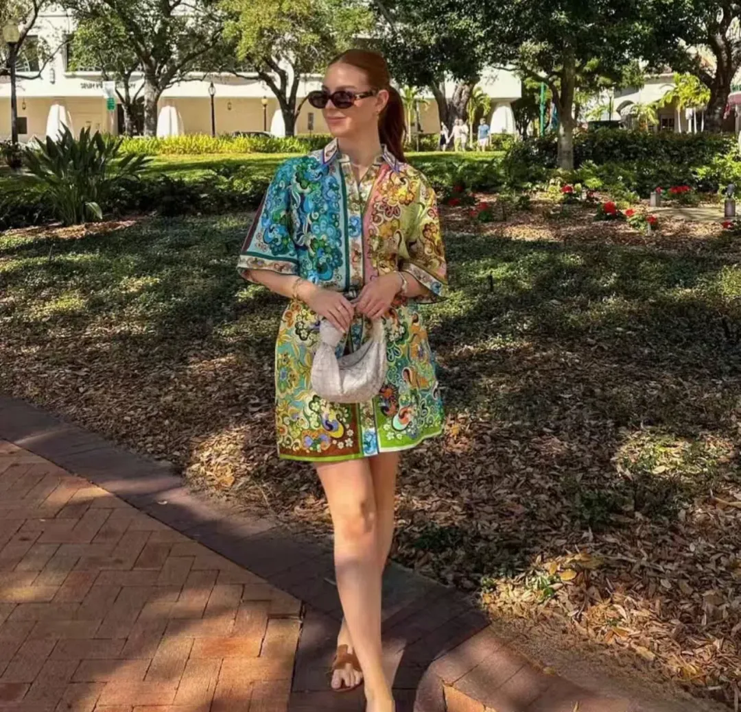 Alemais Dreamer Mini Dress Multi Print Size 16 for rent on The Volte - main image