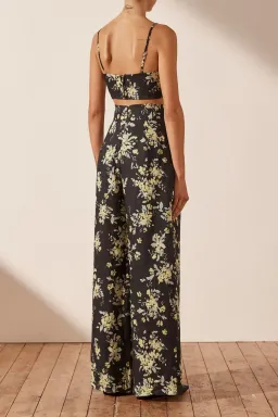 Shona Joy Goldie Tie Front Top & Pant Set Black Size AU 6 for rent on The Volte - image 5