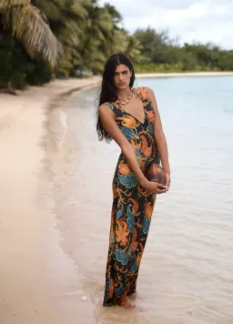 Sir The Label Artiste V Neck Slip Maxi Dress Deschamps Size 0/AU 6 for rent on The Volte - image 3