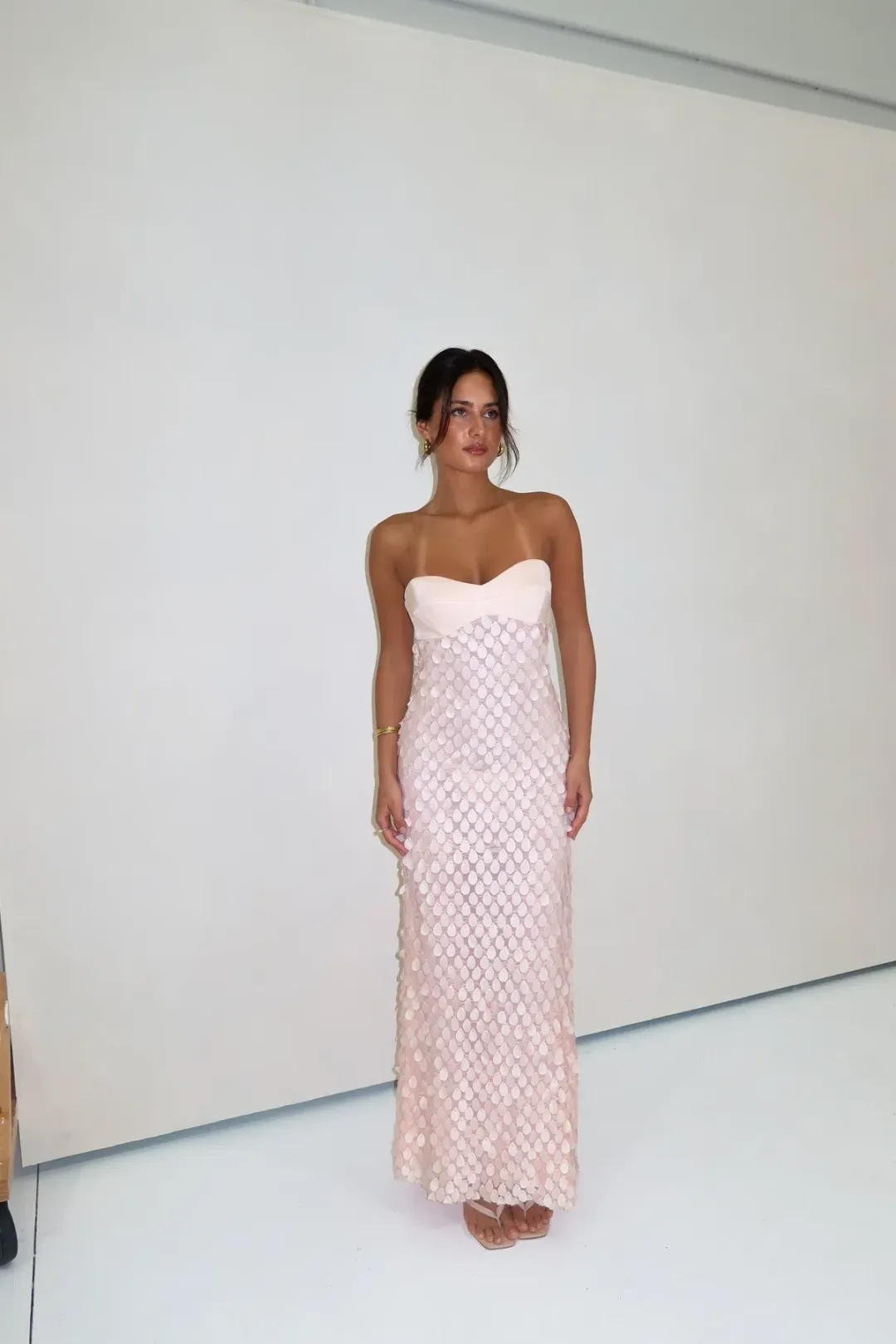 Manning Cartell Extreme Balconette Dress Maxi Light Pink Size AU 6 for rent on The Volte - main image
