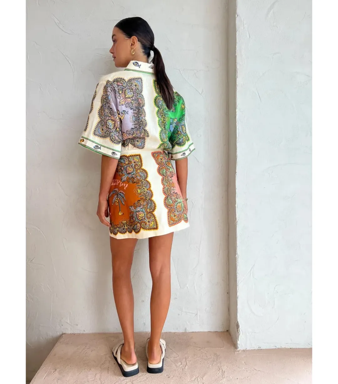 Alemais Trippy Troppo Mini Dress Multi Size AU 8 for rent on The Volte - main image