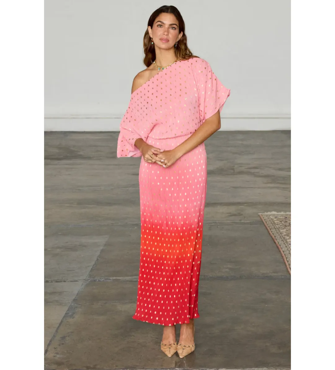 Never Fully Dressed Tilly Dress Pink Ombre Size S/Au 8  for rent on The Volte - main image