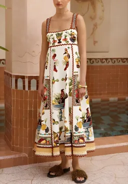 Alemais Mercado Exclusive Summer Midi Dress Print Size 10 for rent on The Volte - image 1