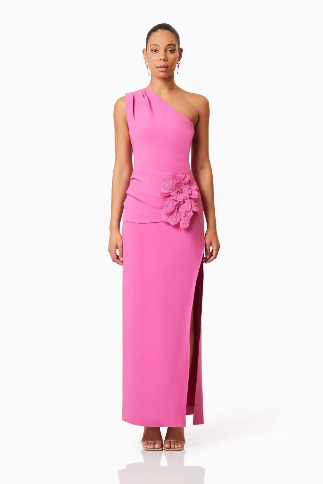 Elliatt Janelle One Shoulder Gown Pink Size 10 for rent on The Volte - main image