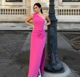 Elliatt Janelle One Shoulder Gown Pink Size 10 for rent on The Volte - image 4