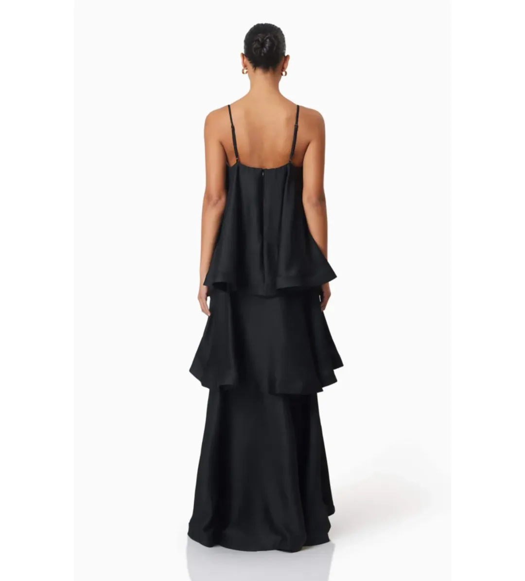 Elliatt Tilly Tiered Maxi Dress Black Size 10 for rent on The Volte - main image